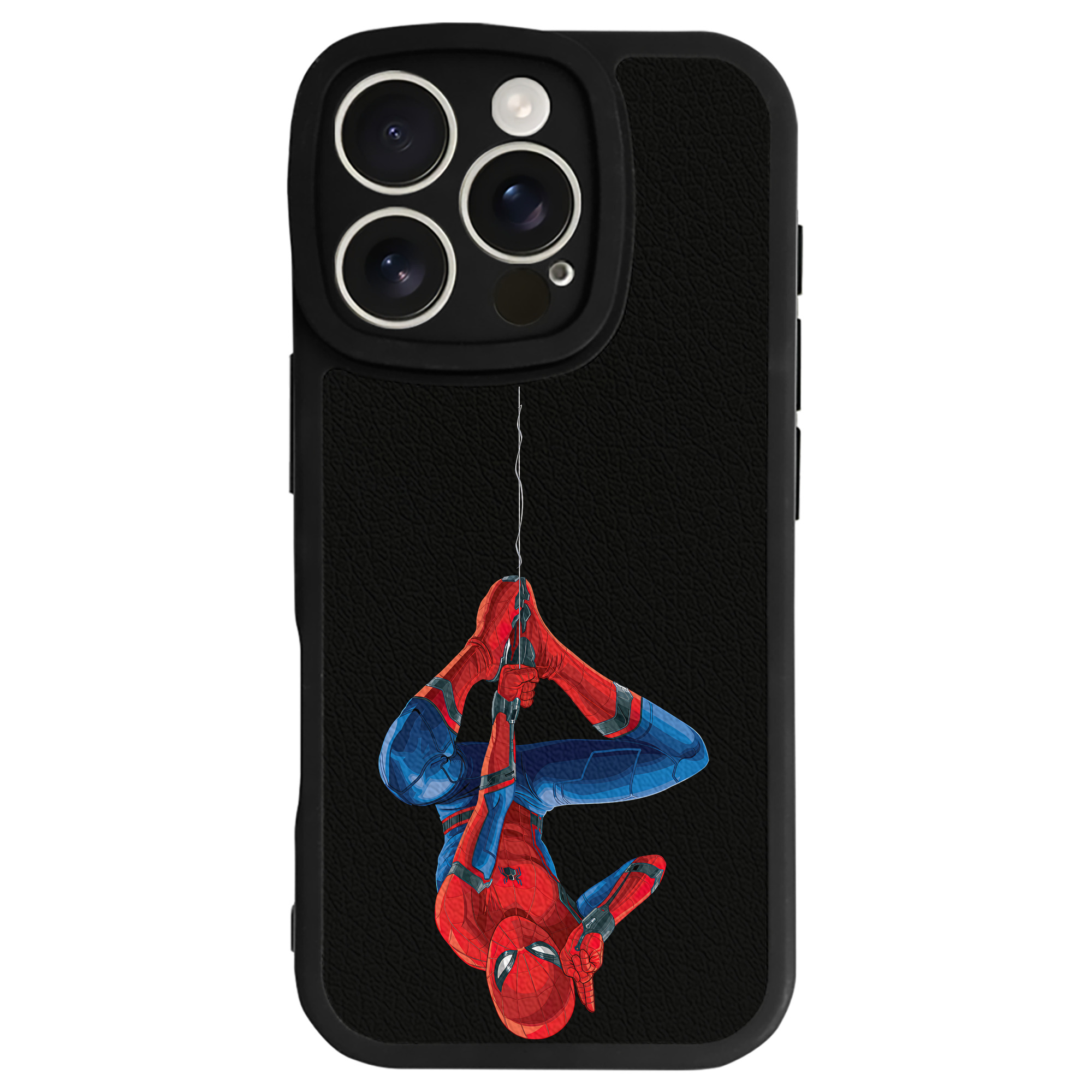 Spider Man スパイダーマン 【iPhone 16シリーズ対応】シリコンスマホケース（レザー調） 材質：シリコン